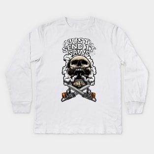 Skull Smoke ‘n’ Saws Kids Long Sleeve T-Shirt